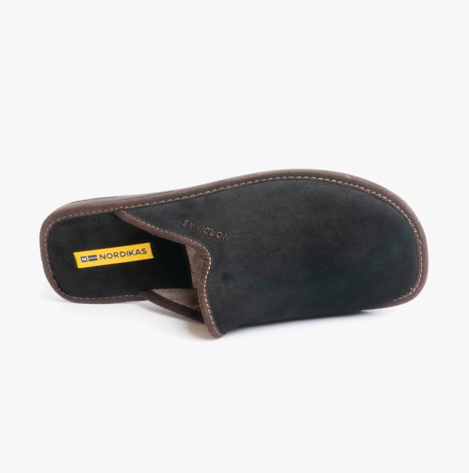 131 (AFELPADO) Mens Mule Slippers Black