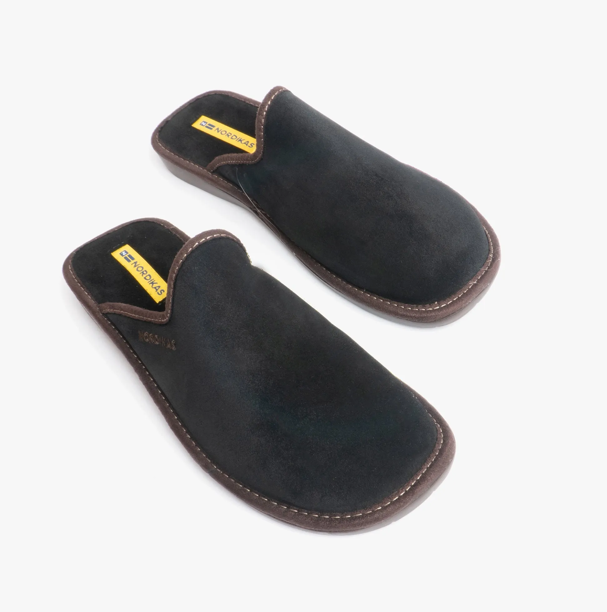 131 (AFELPADO) Mens Mule Slippers Black