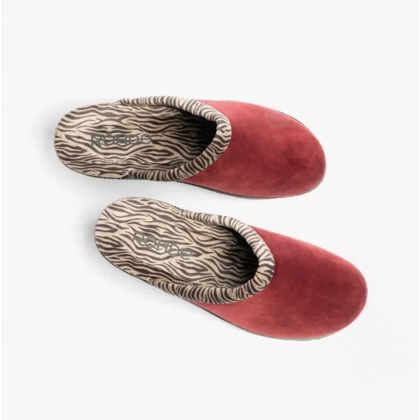 2465 Ladies Mule Slippers Bordeaux