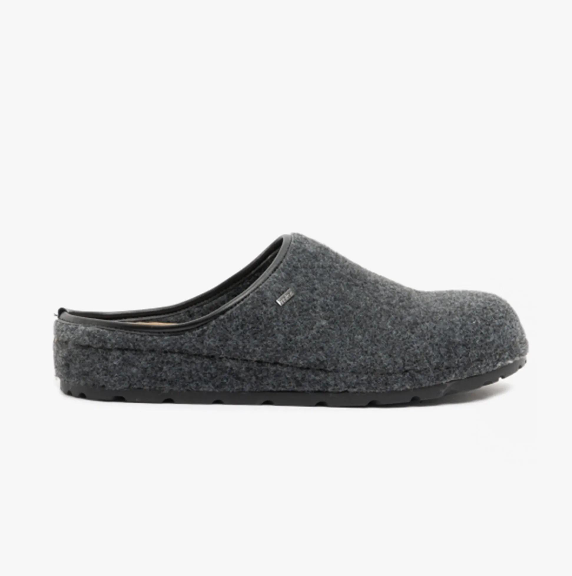 25698-45 Mens Felt Mule Slippers Anthracite