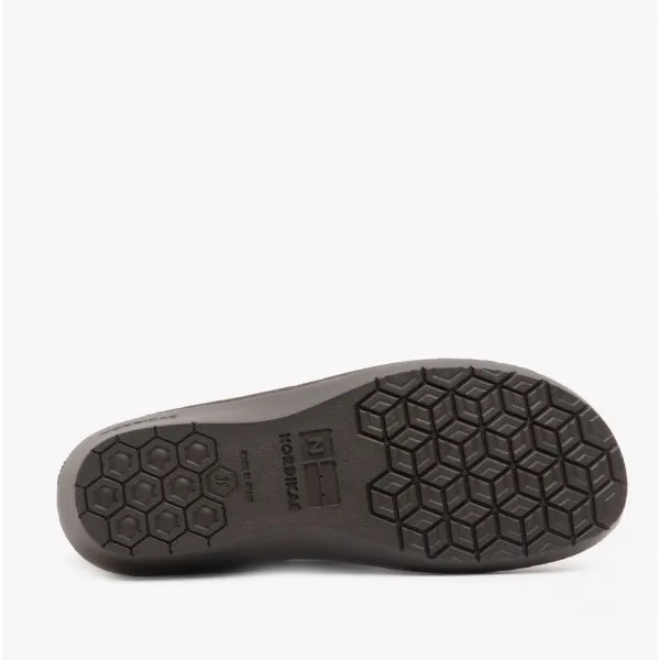 305 (NAPA) Ladies Leather Full Slippers Onyx