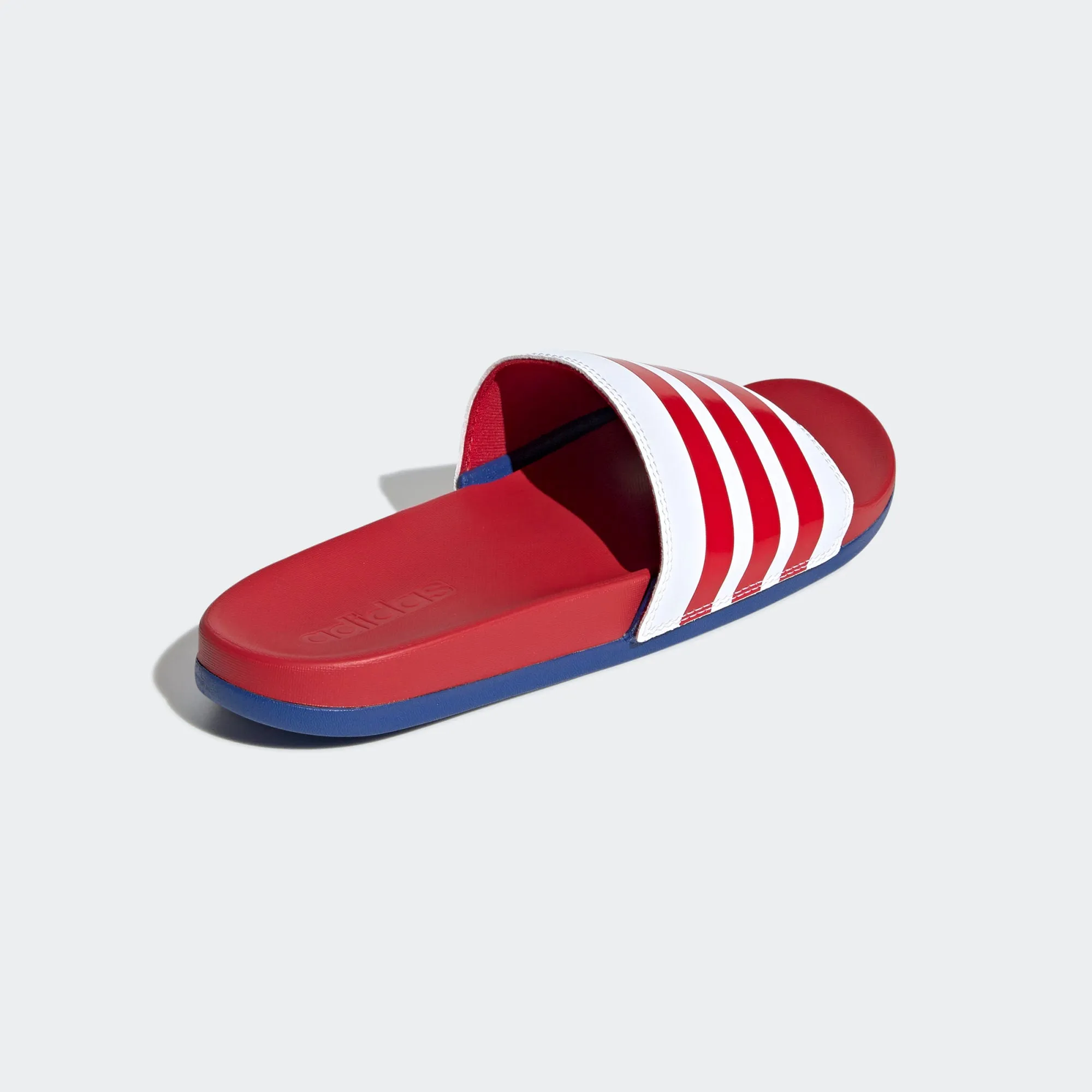 ADILETTE COMFORT SLIDES Cloud White / Scarlet / Royal Blue-EG1853