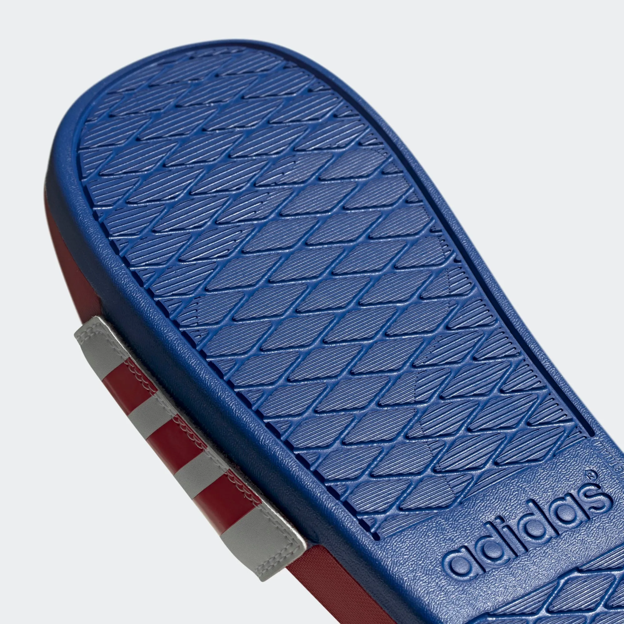 ADILETTE COMFORT SLIDES Cloud White / Scarlet / Royal Blue-EG1853