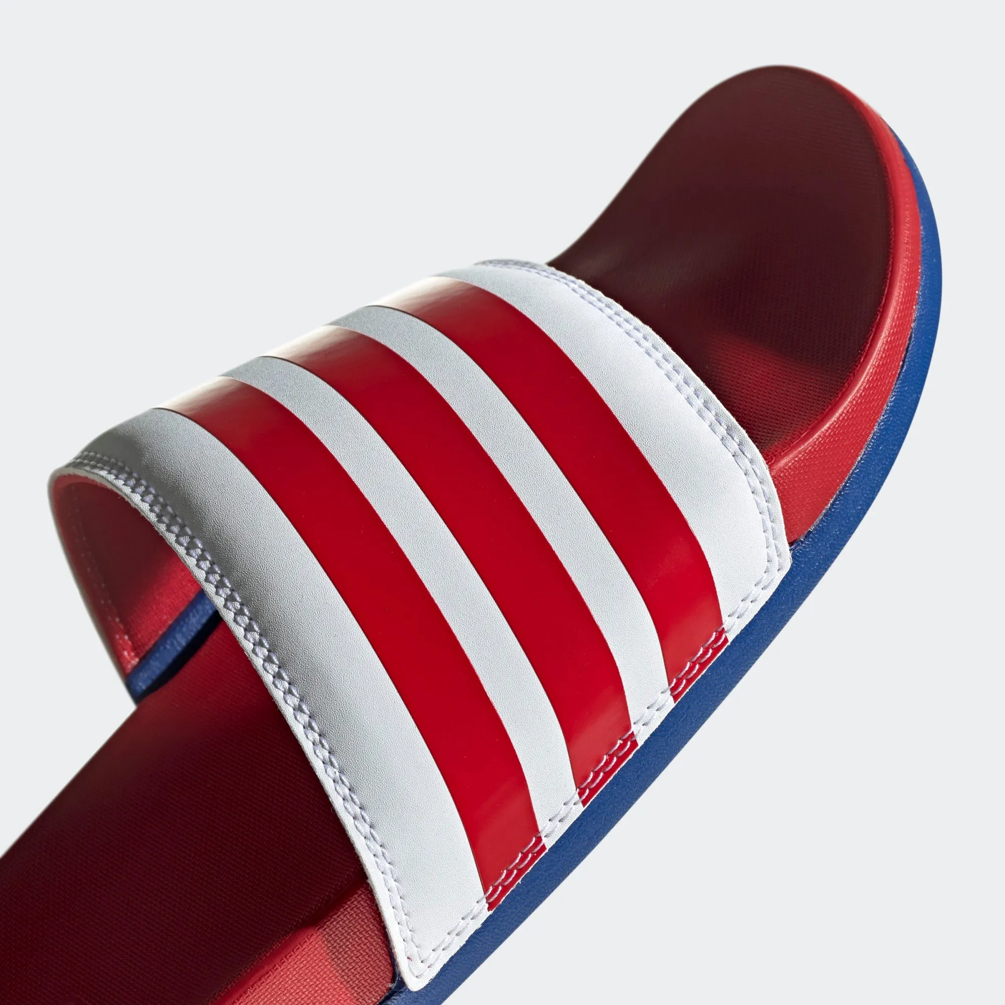 ADILETTE COMFORT SLIDES Cloud White / Scarlet / Royal Blue-EG1853