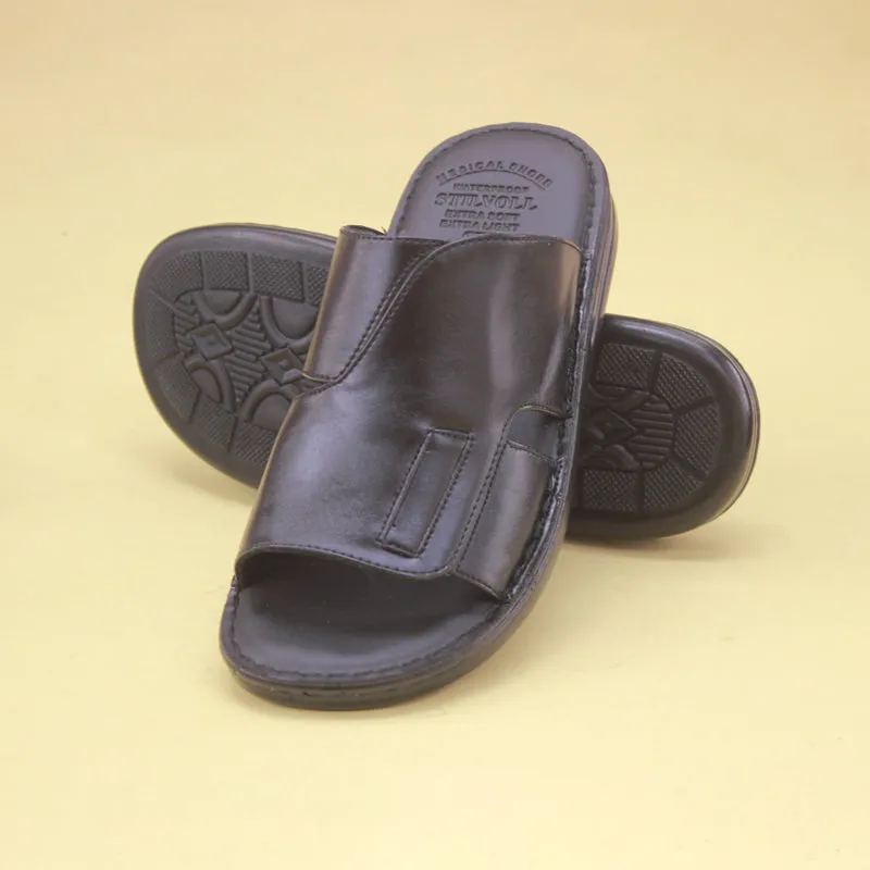 Black medicated slippers