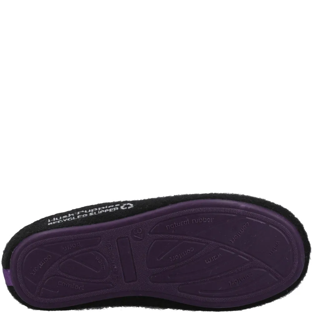 Black Recycled Good Slippers