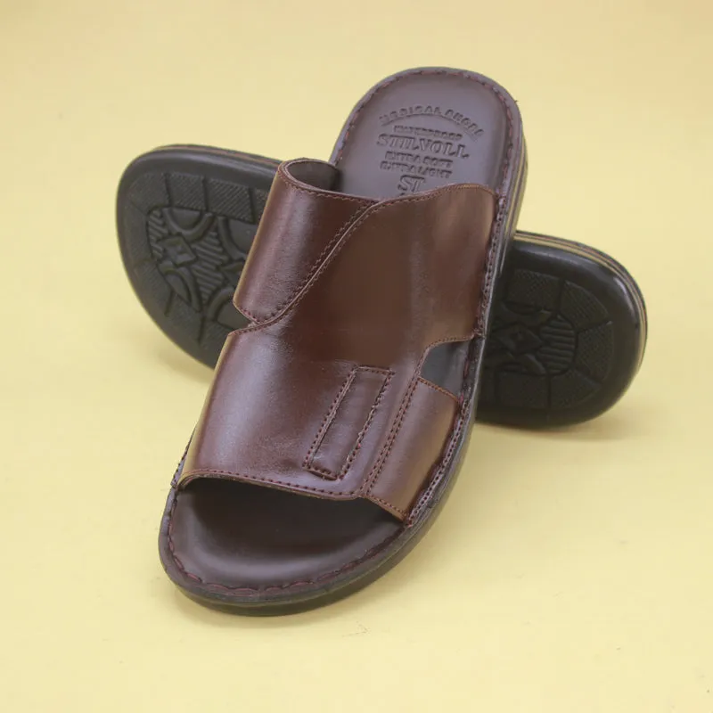 Brown medicated slippers