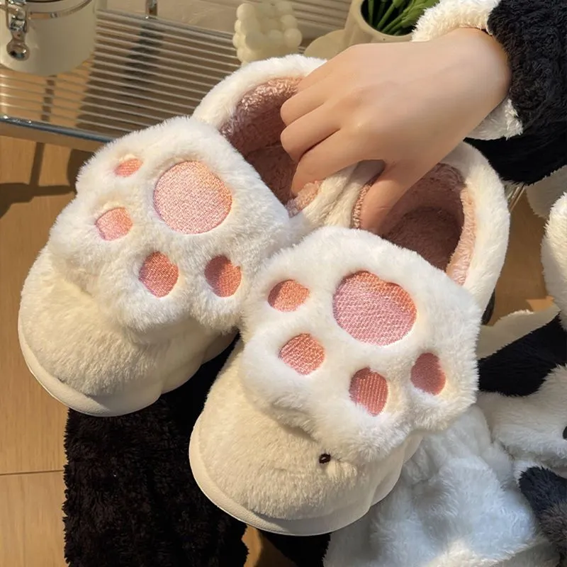 Cat Paw Cotton Slippers - Kimi