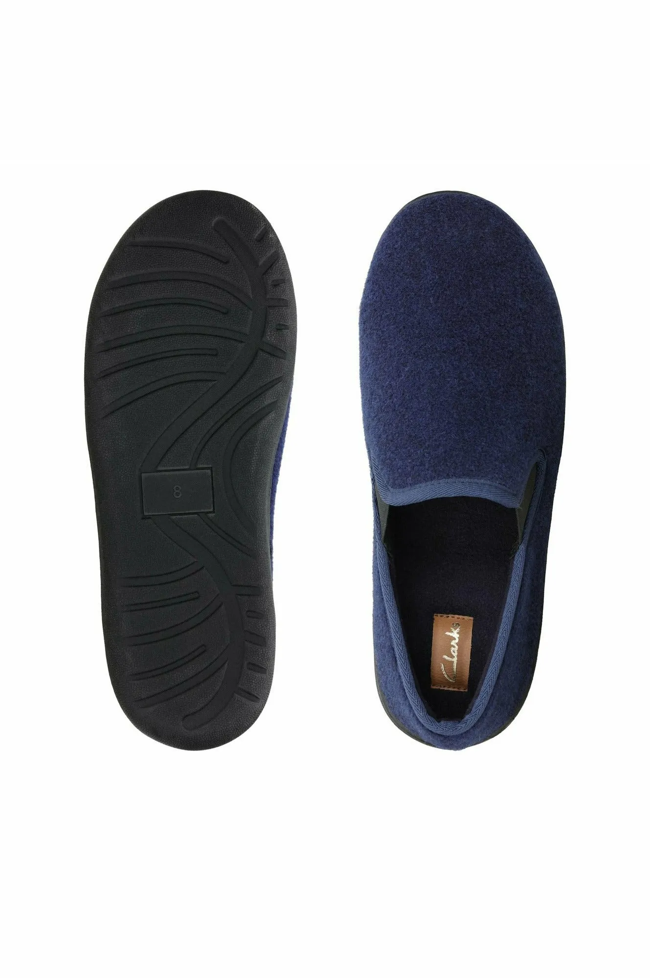 Clarks King Ease Navy mens slipper