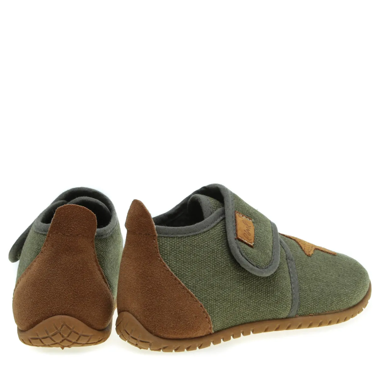 Emel slippers - Green star Closed (100-6)