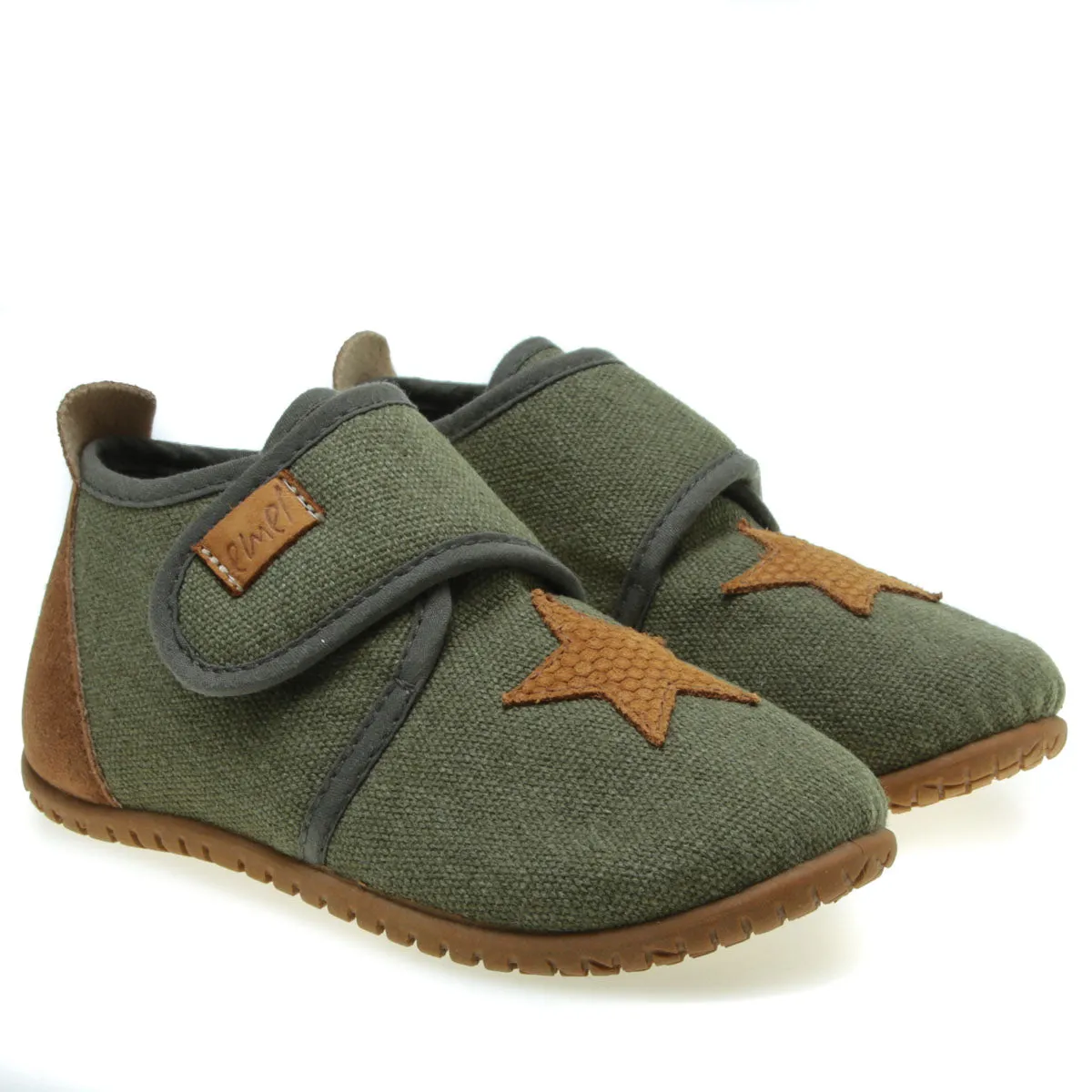 Emel slippers - Green star Closed (100-6)