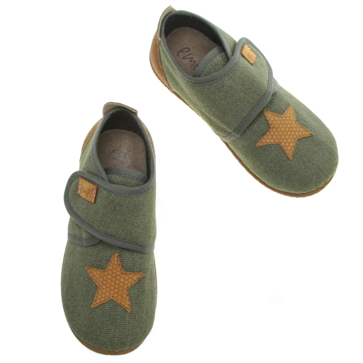 Emel slippers - Green star Closed (100-6)