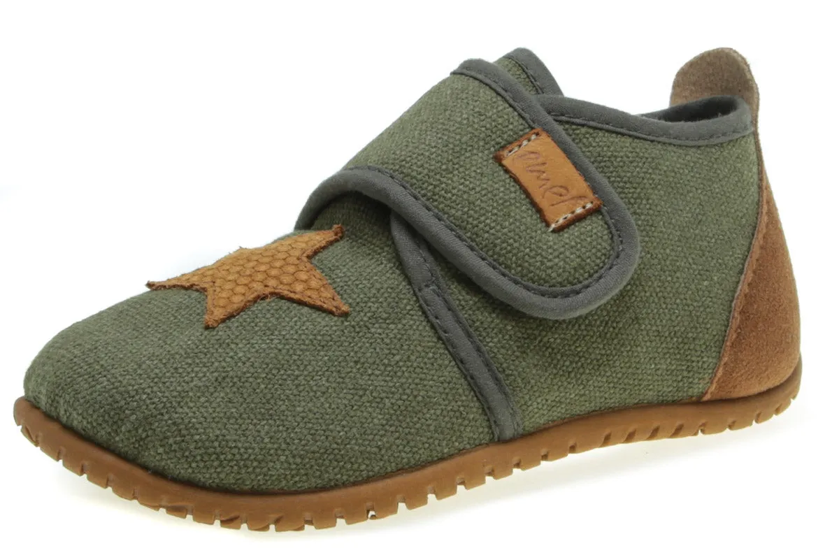 Emel slippers - Green star Closed (100-6)