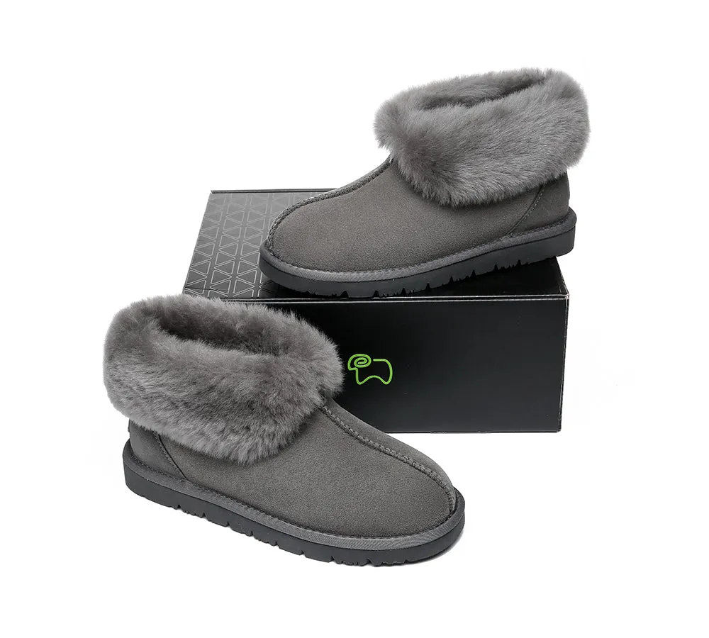 EVERAU Mallow Sheepskin Ankle Slipper