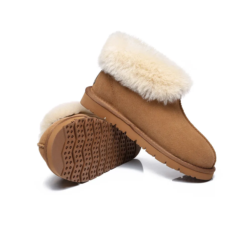 EVERAU Mallow Sheepskin Ankle Slipper