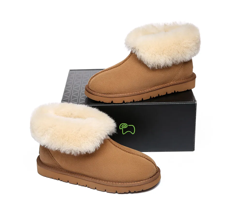 EVERAU Mallow Sheepskin Ankle Slipper