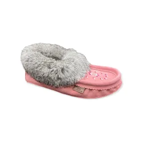 Fur Moccasin - Flamingo