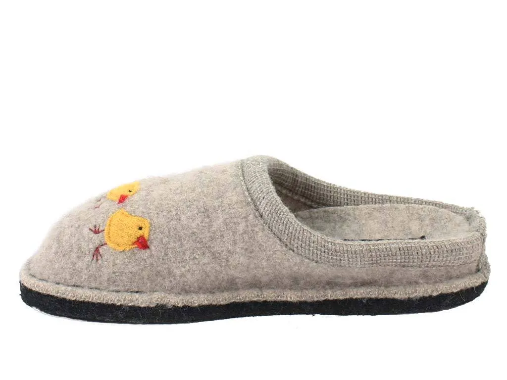 Haflinger Slippers Flair Hen Brown