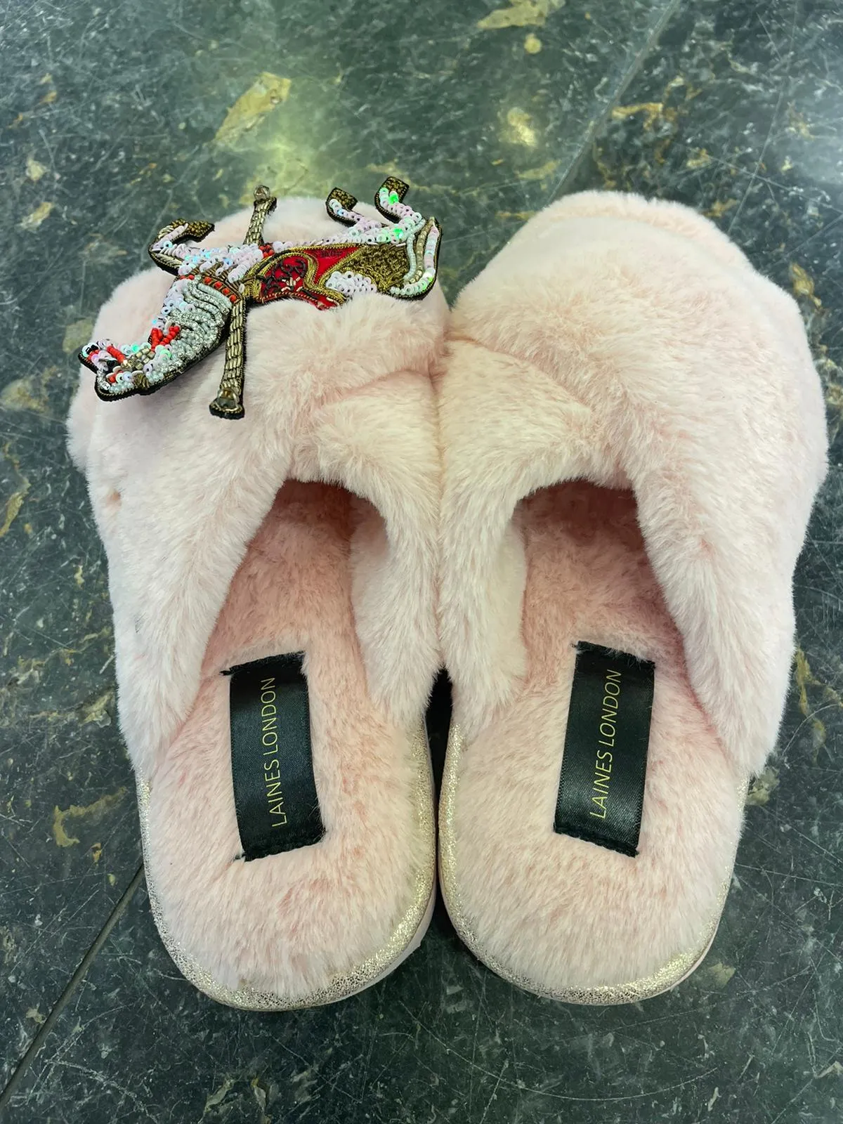 Laines London Carousel Pink Slippers