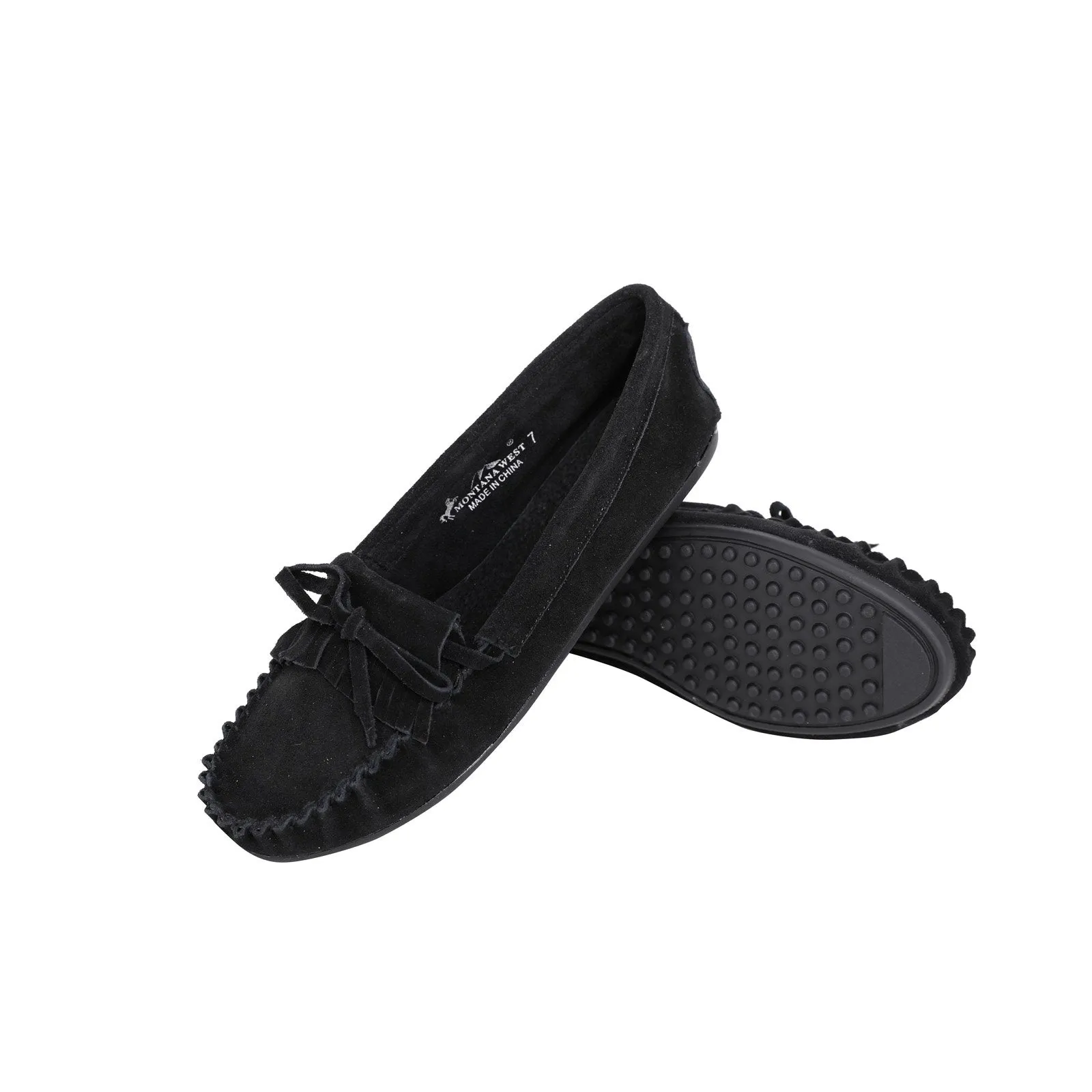 Leather Suede Moccasin Slipper