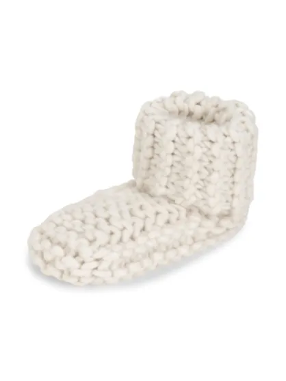 LEMON LOUNGEWEAR Cabin Cuffed Knit Slippers