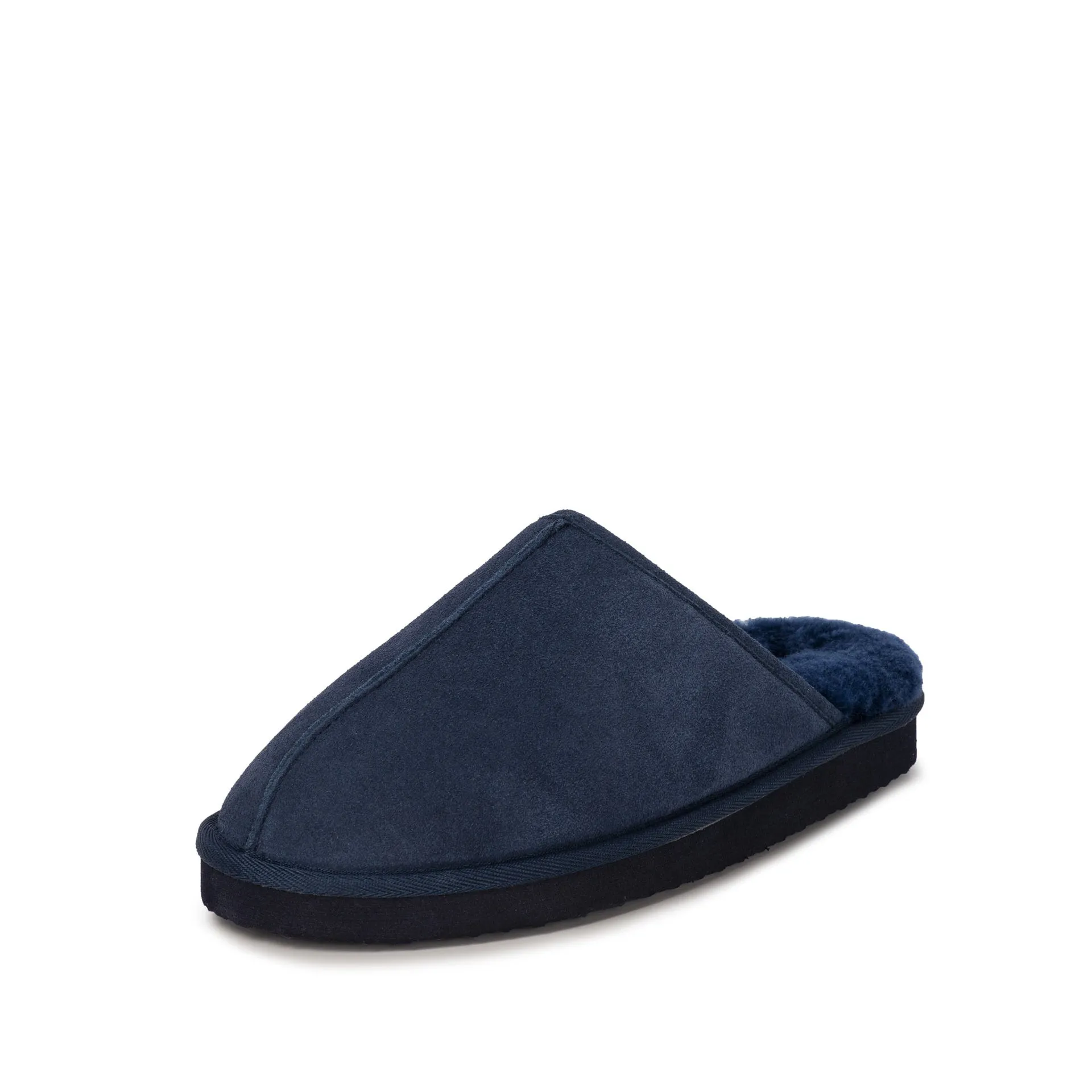 MAX NAVY SHEEPSKIN SLIPPER MULE