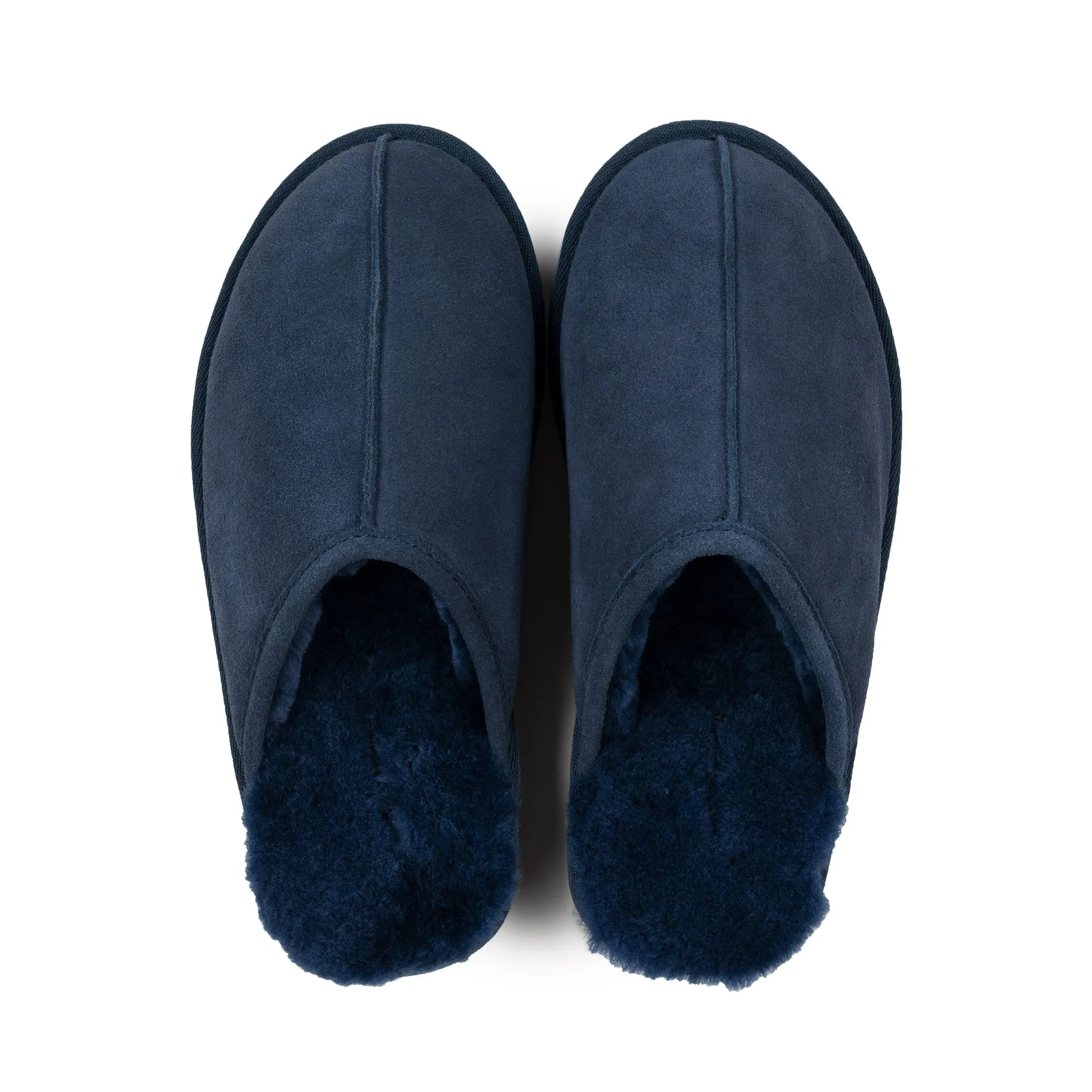 MAX NAVY SHEEPSKIN SLIPPER MULE