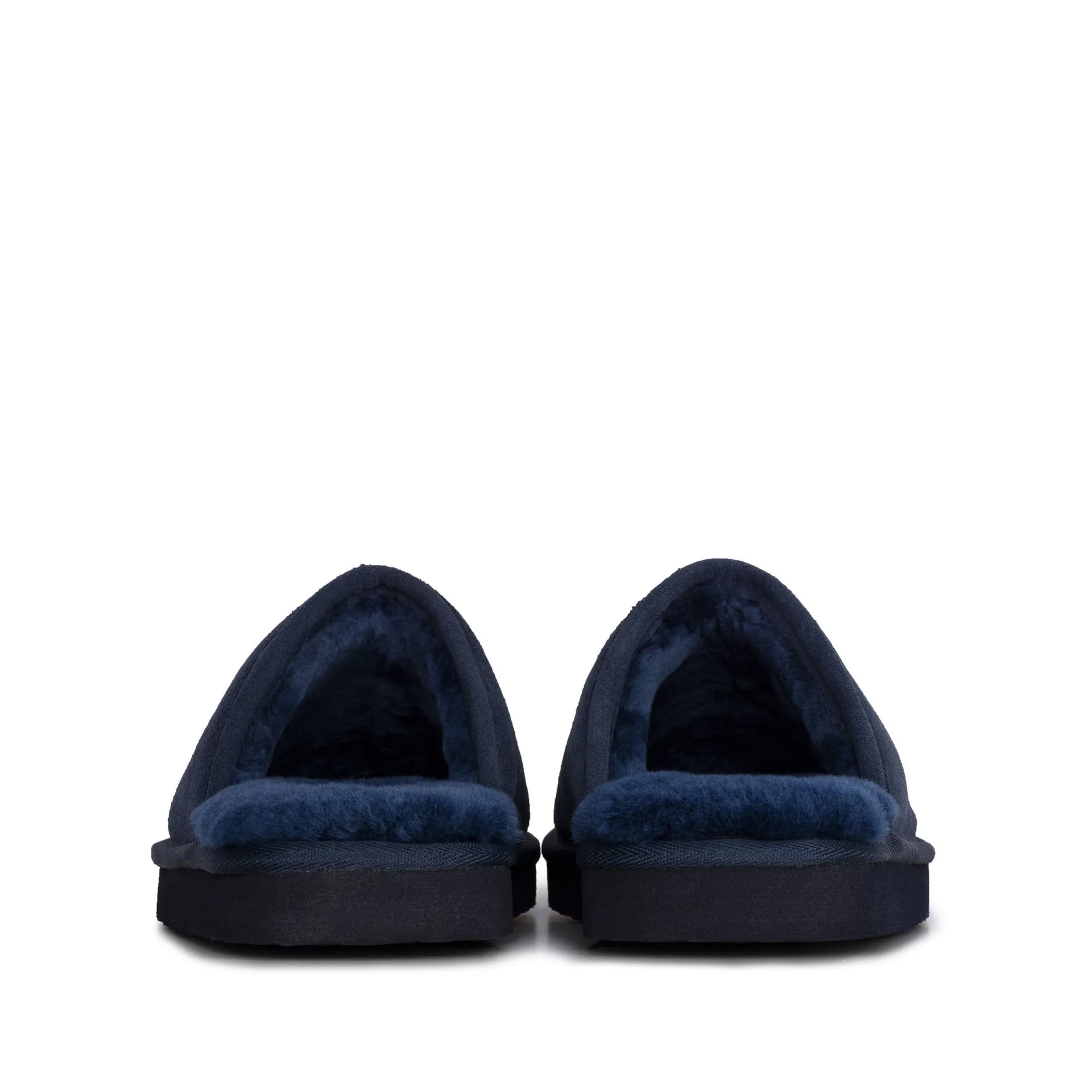 MAX NAVY SHEEPSKIN SLIPPER MULE