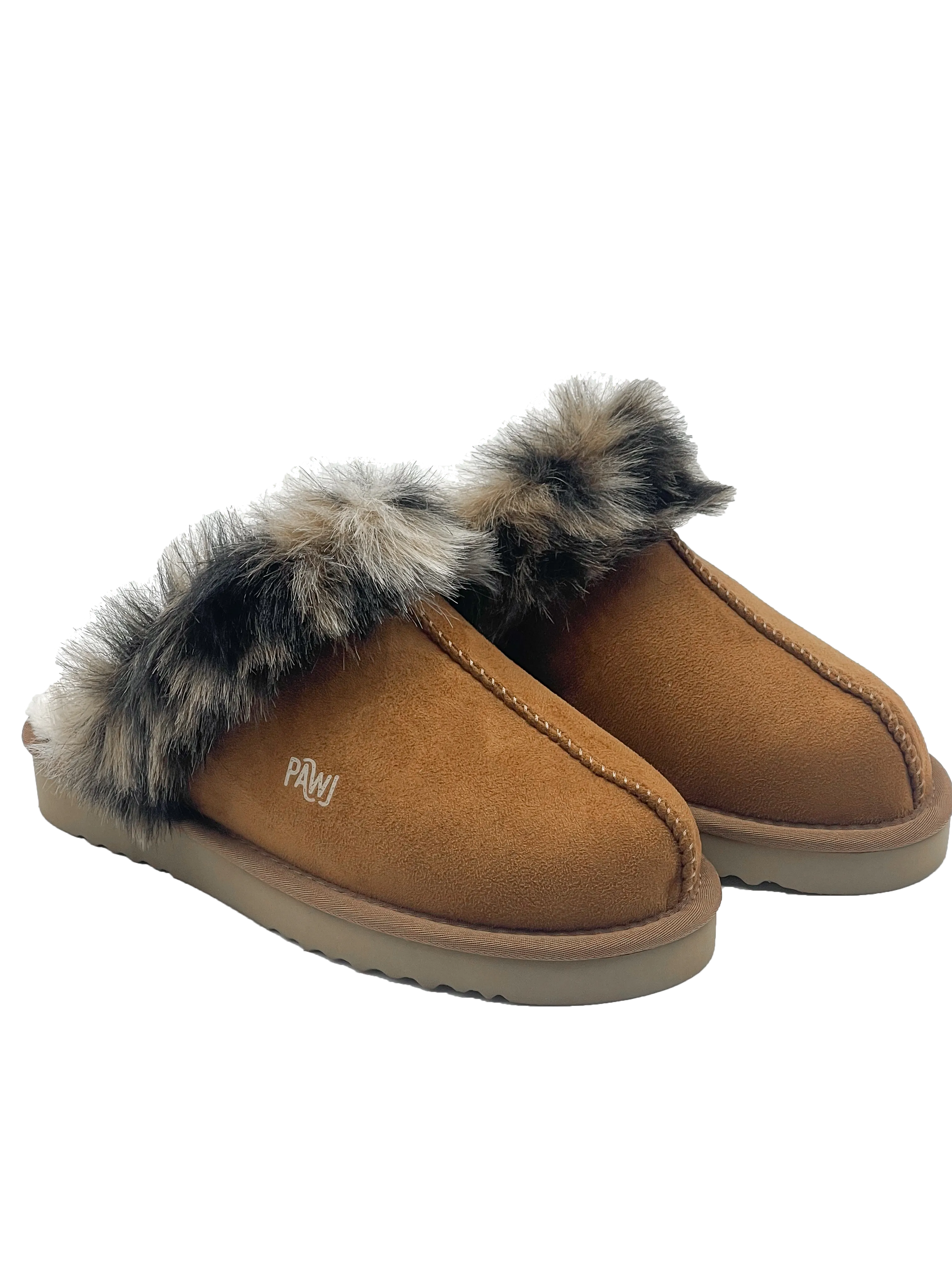 PAWJ Slippers | Chestnut / Wild Leopard