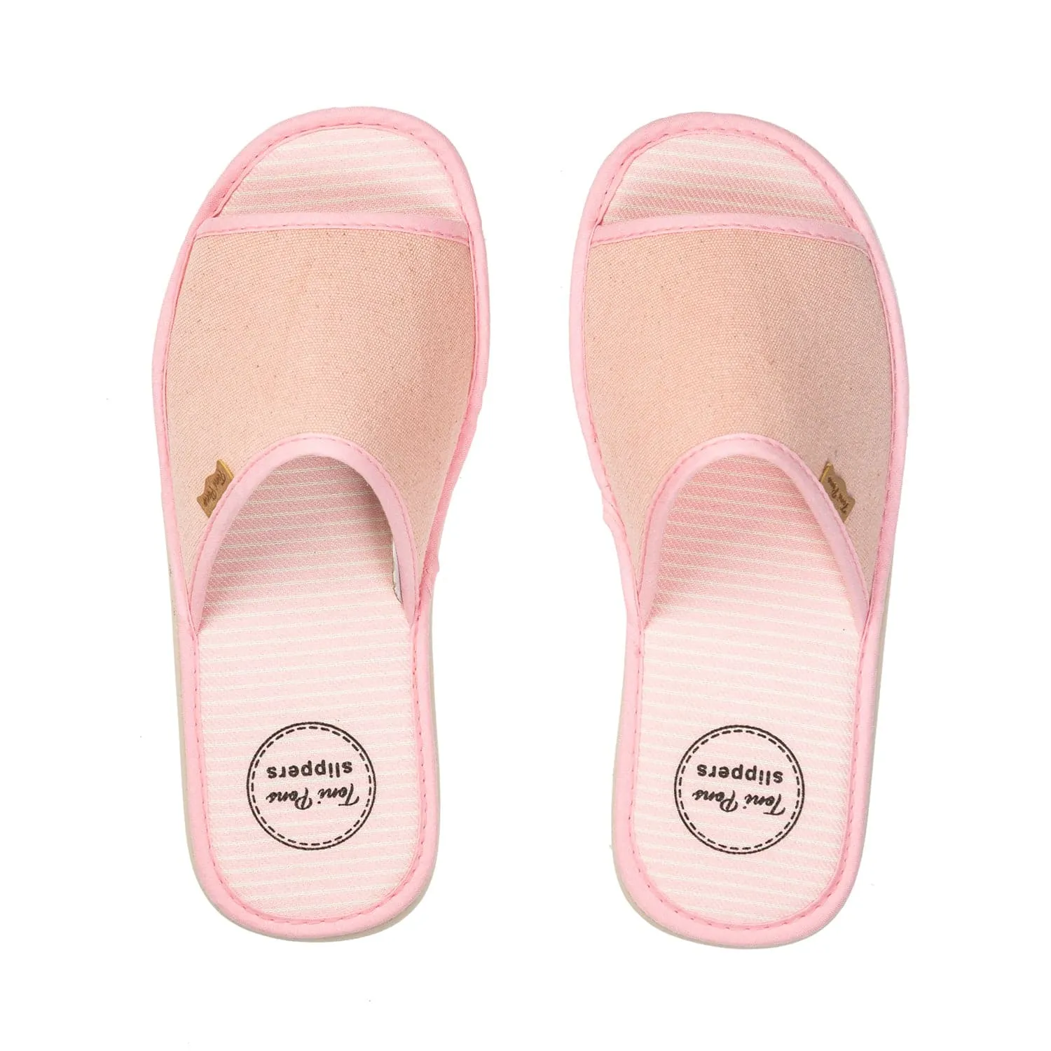 Peep Toe Cotton Blend Slippers for Women - Cira-BA