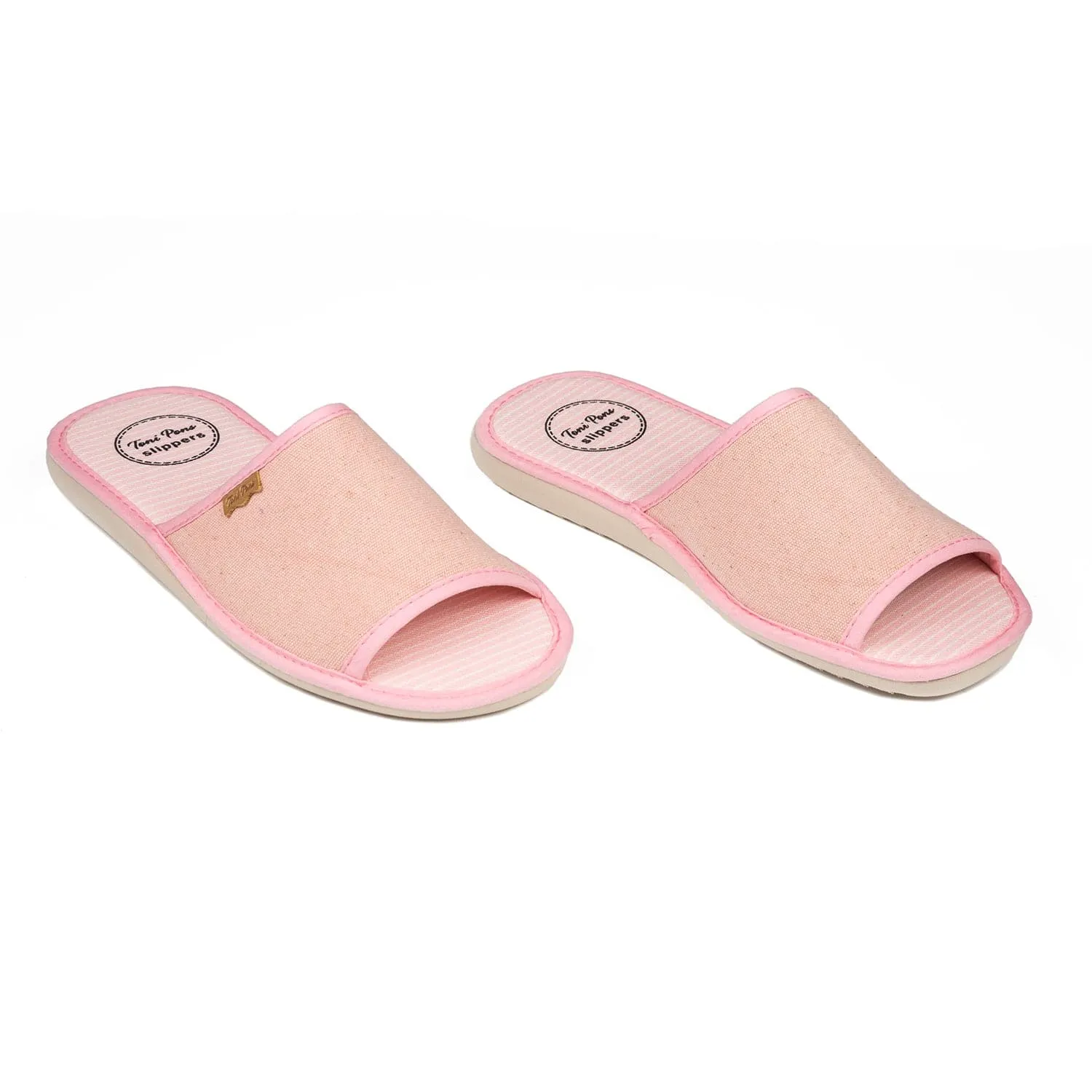 Peep Toe Cotton Blend Slippers for Women - Cira-BA