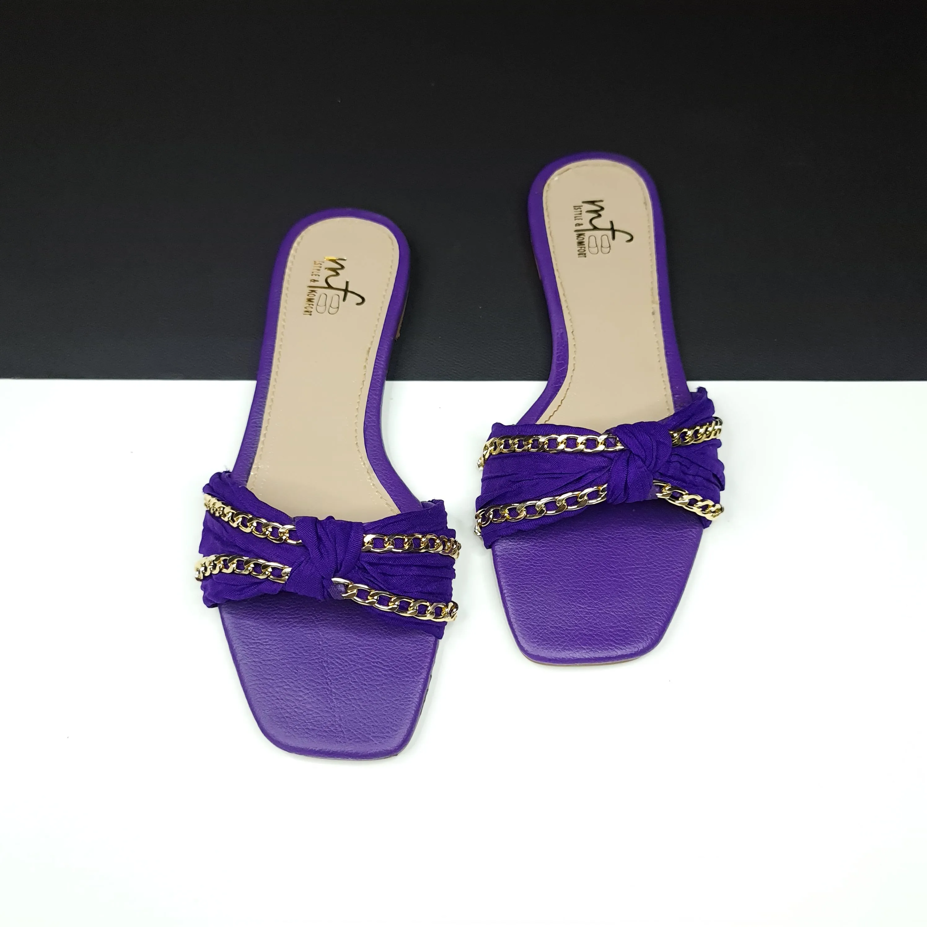 Purple Chain Slippers