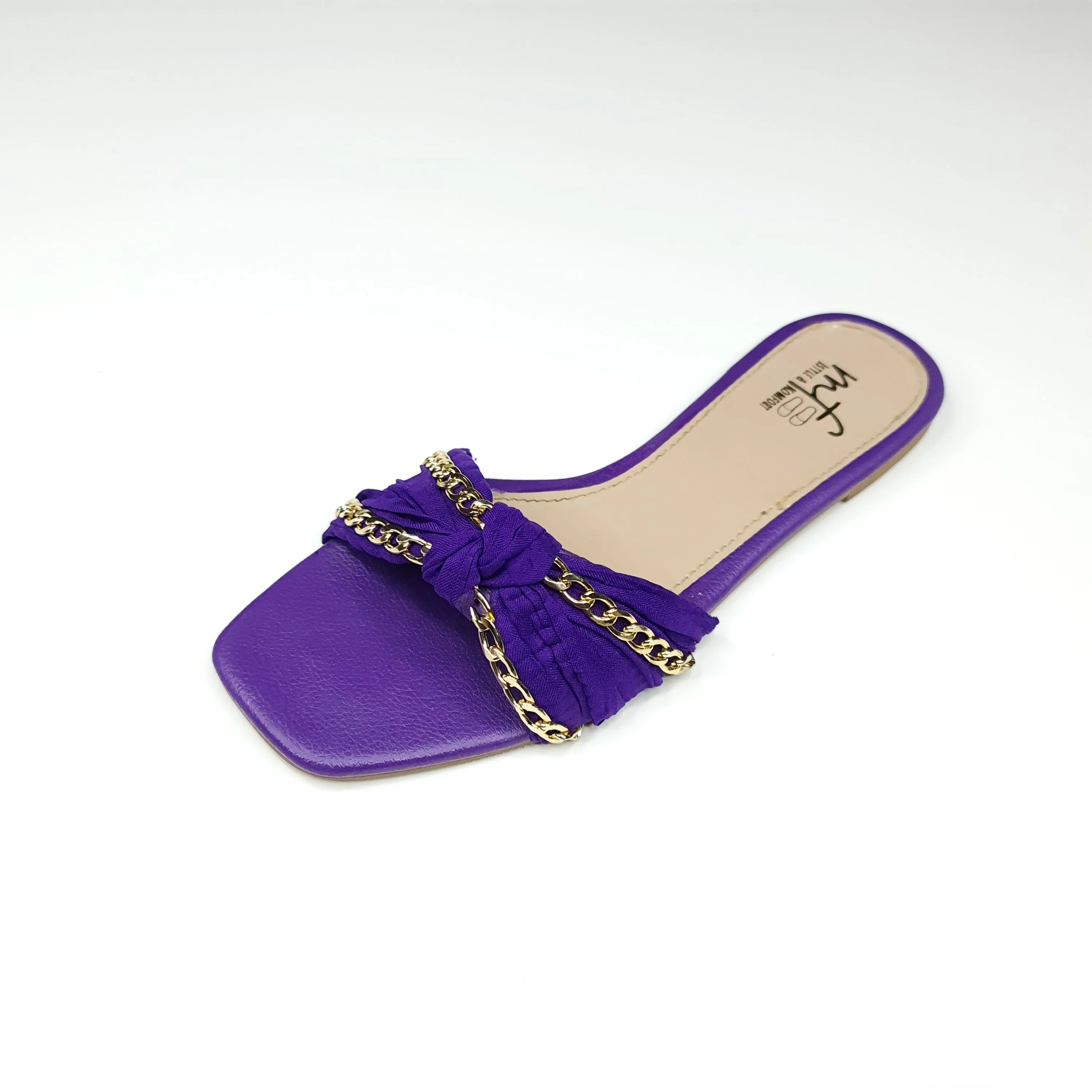 Purple Chain Slippers