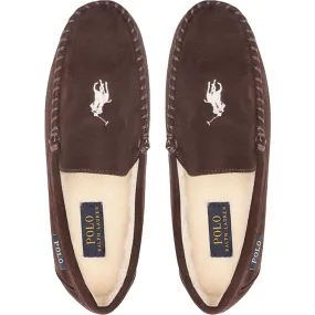 Ralph Lauren Chocolate Declan Brown Mens Slippers