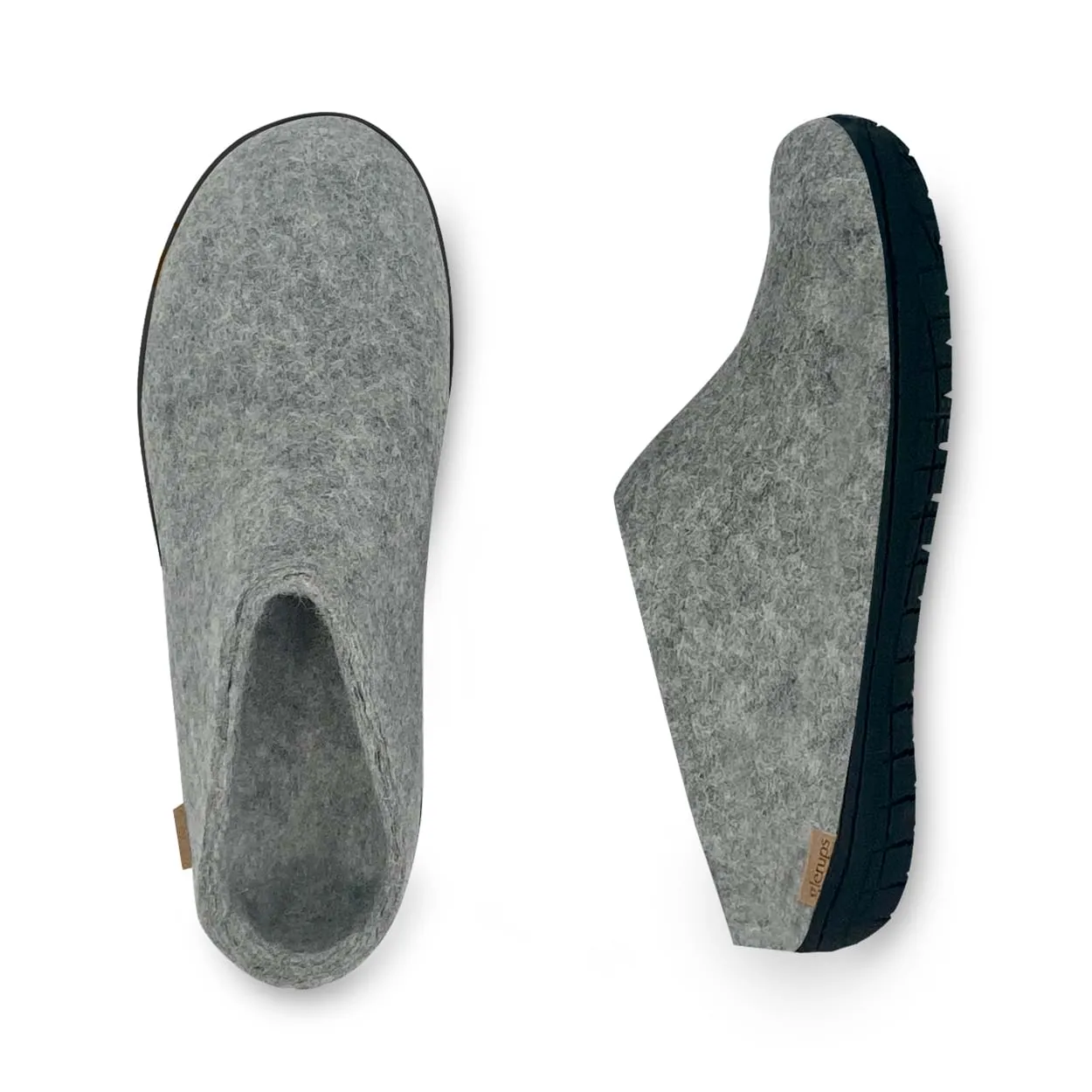 Slip-on with natural rubber sole - black - Grey