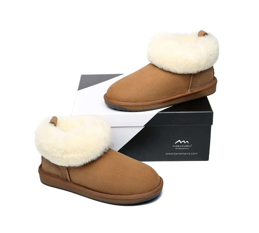 TARRAMARRA Emmy Women Sheepskin Slippers Fluffy Collar