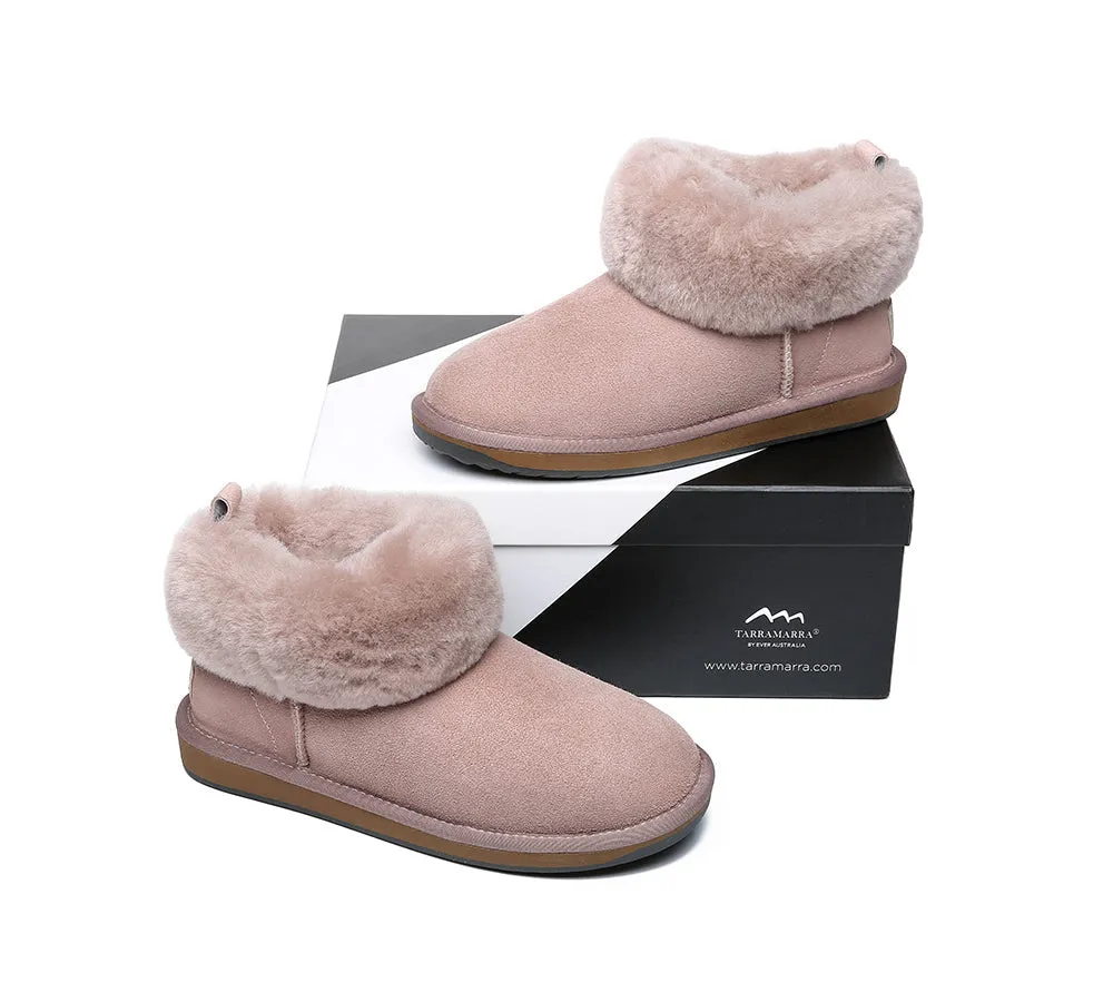 TARRAMARRA Emmy Women Sheepskin Slippers Fluffy Collar