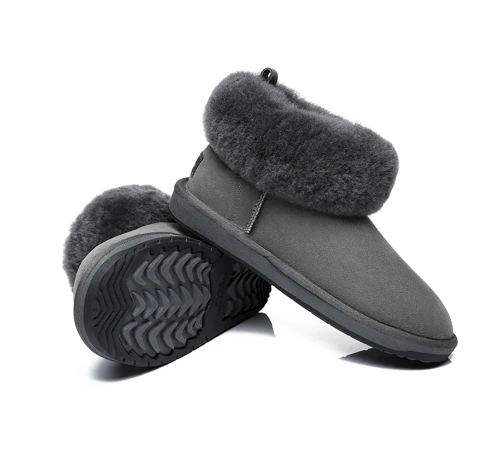 TARRAMARRA Emmy Women Sheepskin Slippers Fluffy Collar