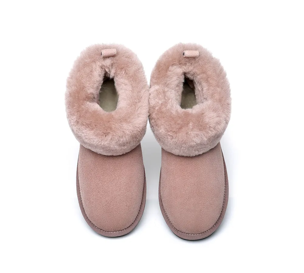 TARRAMARRA Emmy Women Sheepskin Slippers Fluffy Collar