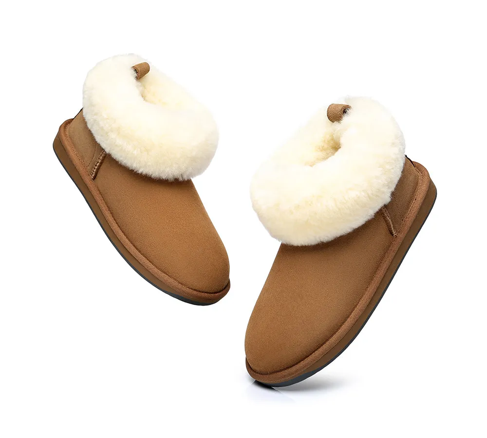 TARRAMARRA Emmy Women Sheepskin Slippers Fluffy Collar