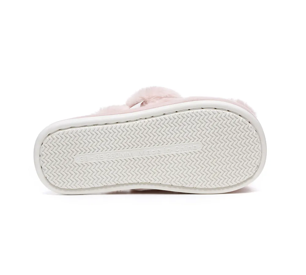 TARRAMARRA Ultra Plush Bunny Strap Slippers