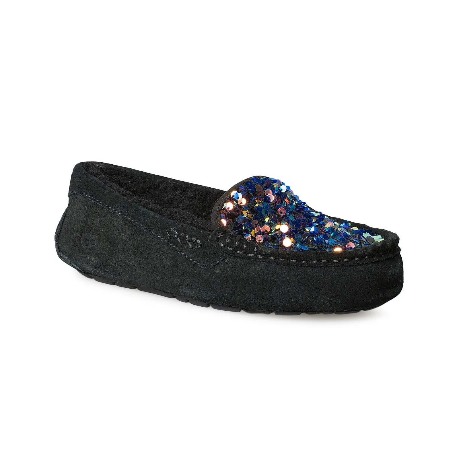 UGG Ansley Stellar Sequin Black Slippers - Women's