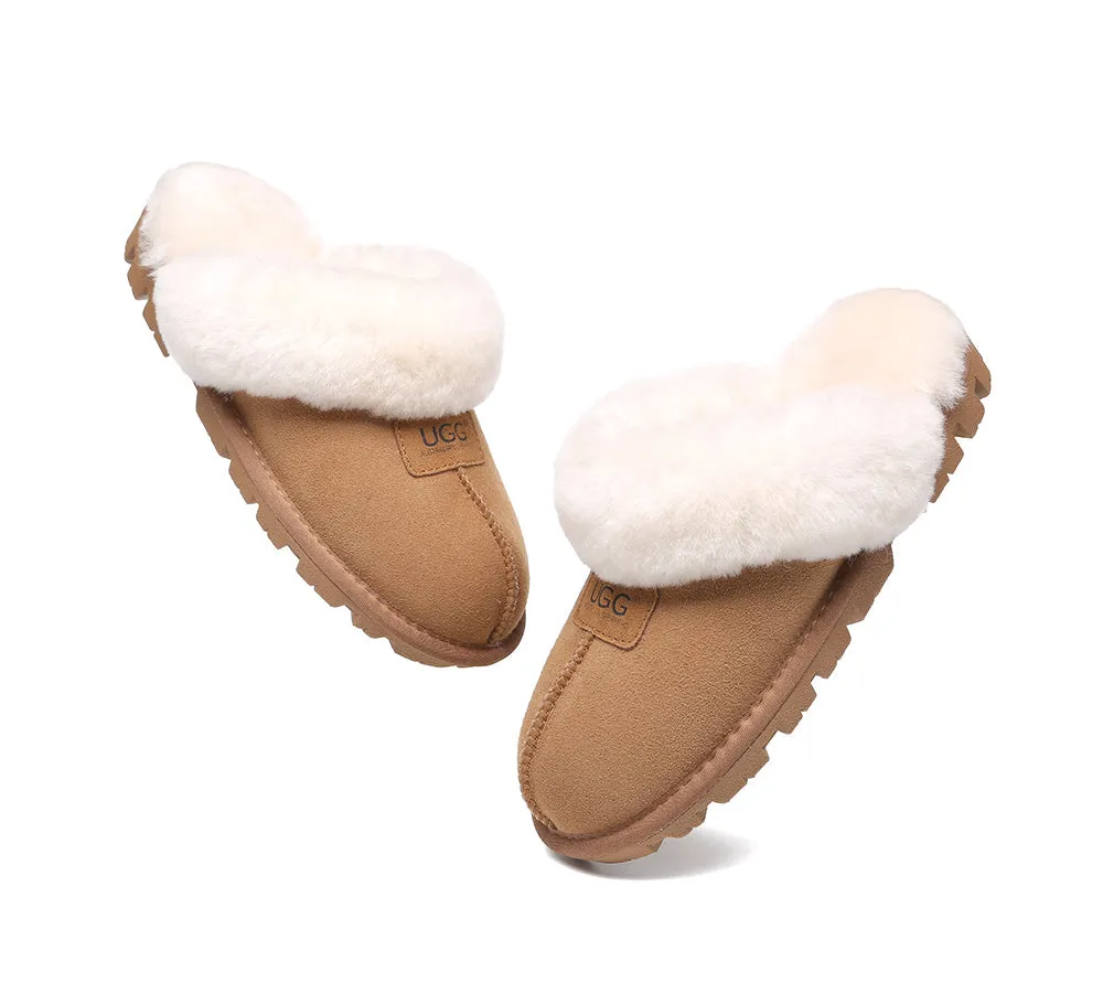 UGG AUSTRALIAN SHEPHERD Double Face Sheepskin Wool Slippers Suzie Scuff