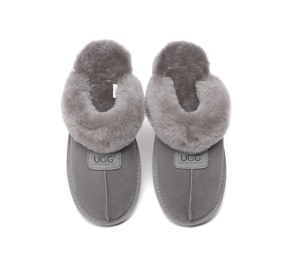 UGG AUSTRALIAN SHEPHERD Double Face Sheepskin Wool Slippers Suzie Scuff