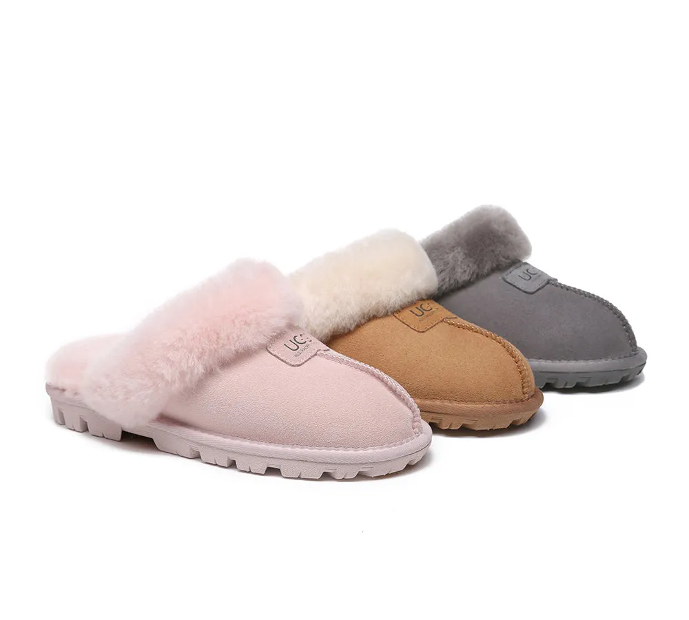 UGG AUSTRALIAN SHEPHERD Double Face Sheepskin Wool Slippers Suzie Scuff