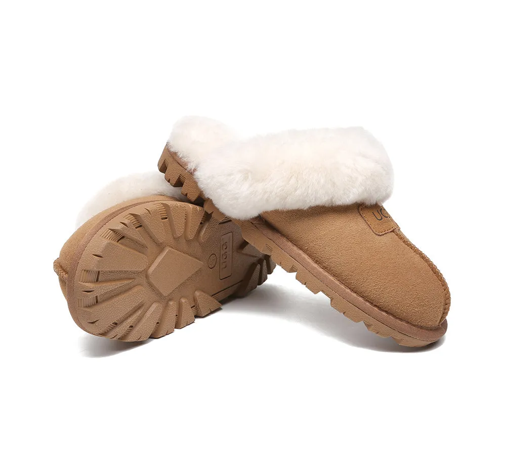 UGG AUSTRALIAN SHEPHERD Double Face Sheepskin Wool Slippers Suzie Scuff