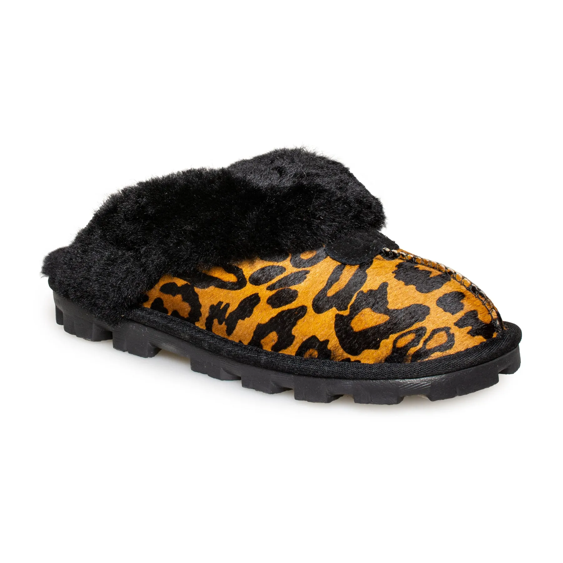 UGG Coquette Panther Print Butterscotch Slippers - Women's