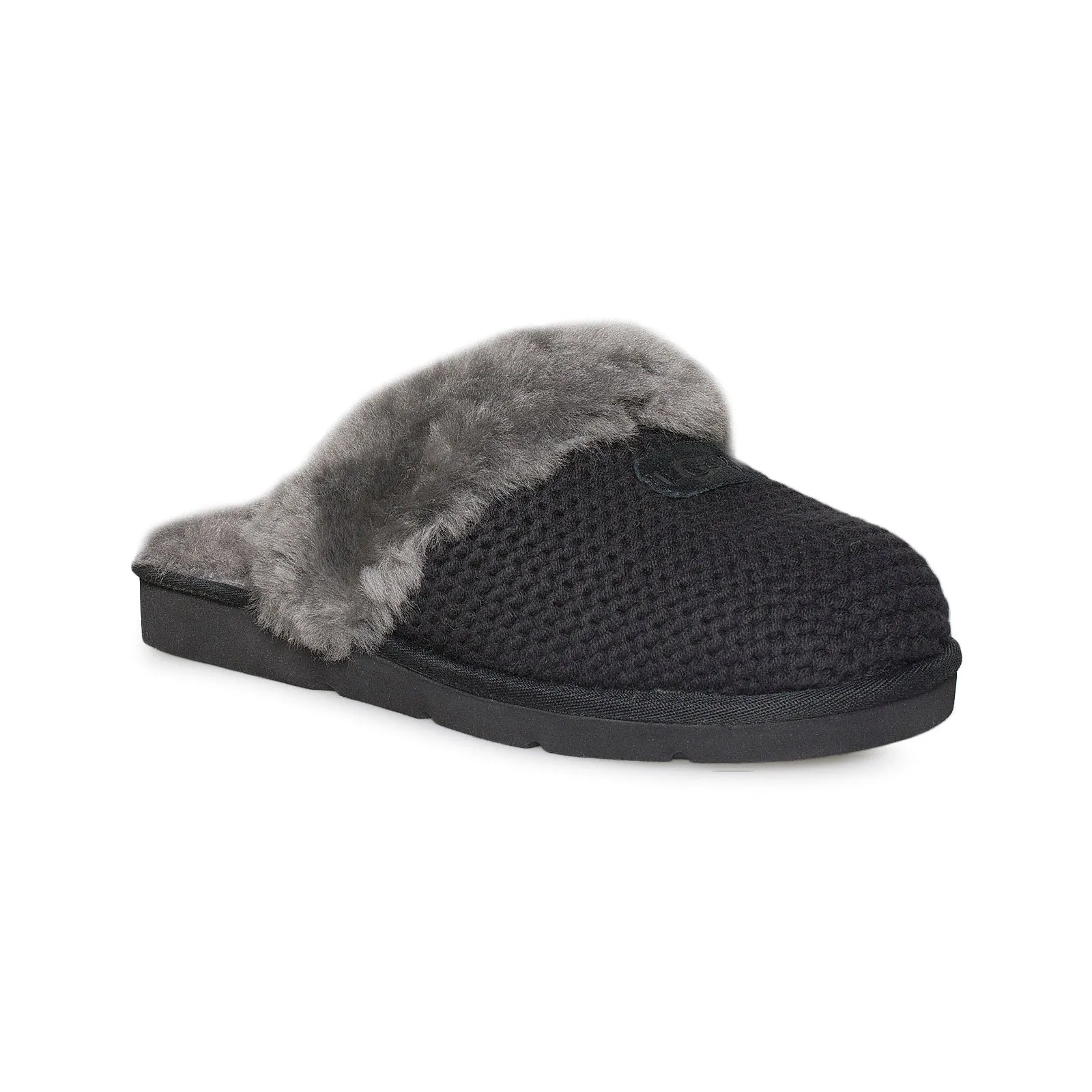 UGG Cozy Knit Black Slippers - Women's