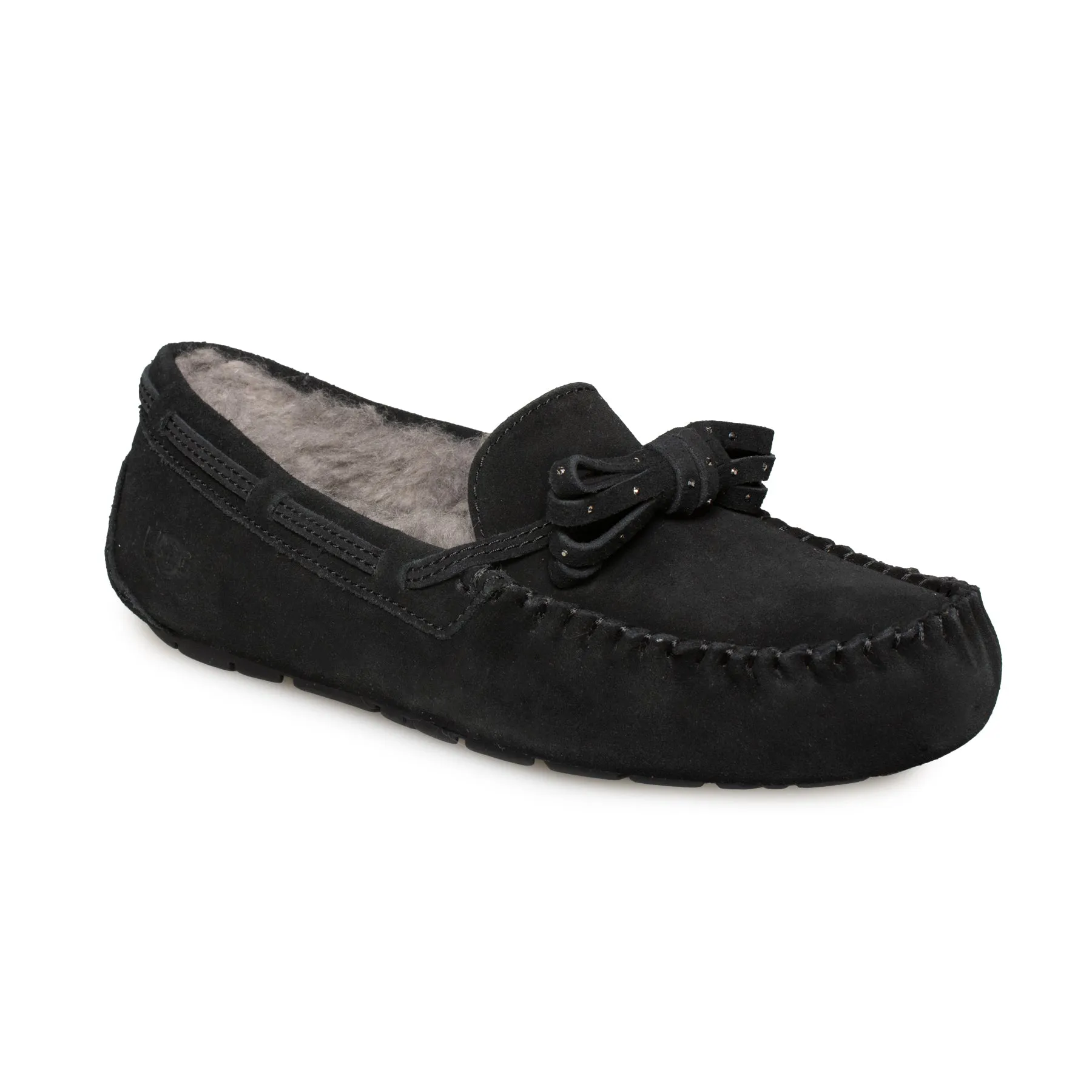 UGG Dakota Bling Bow Black Slippers - Women's