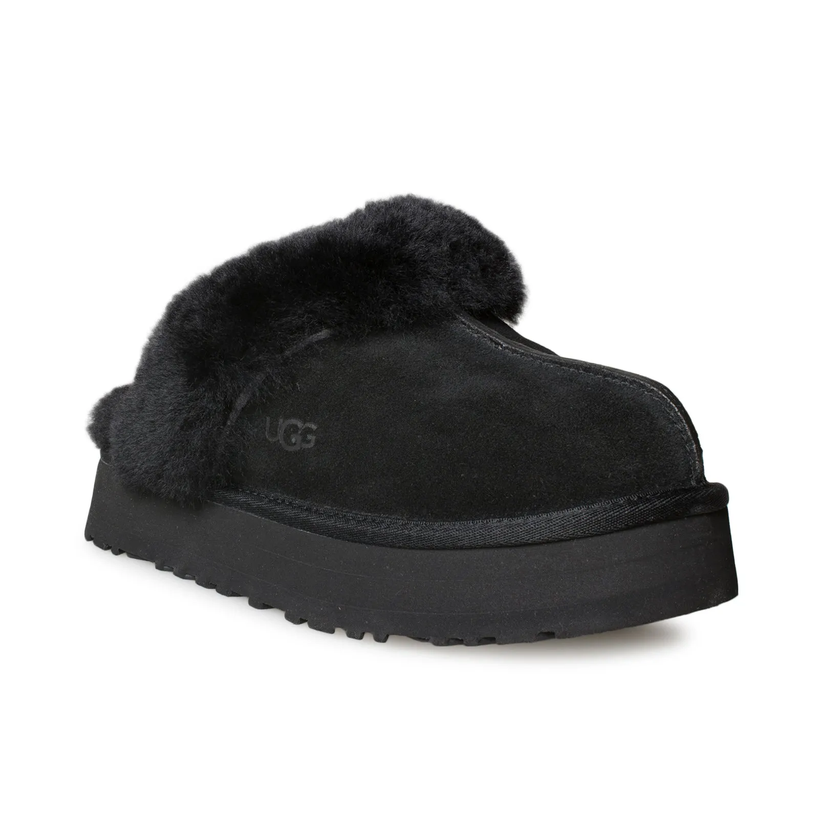 UGG Disquette Black Slippers - Women's